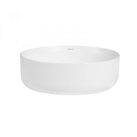 Abber Bequem Раковина накладная круглая 36x36x12h см, цвет: белый матовый AC2108MW