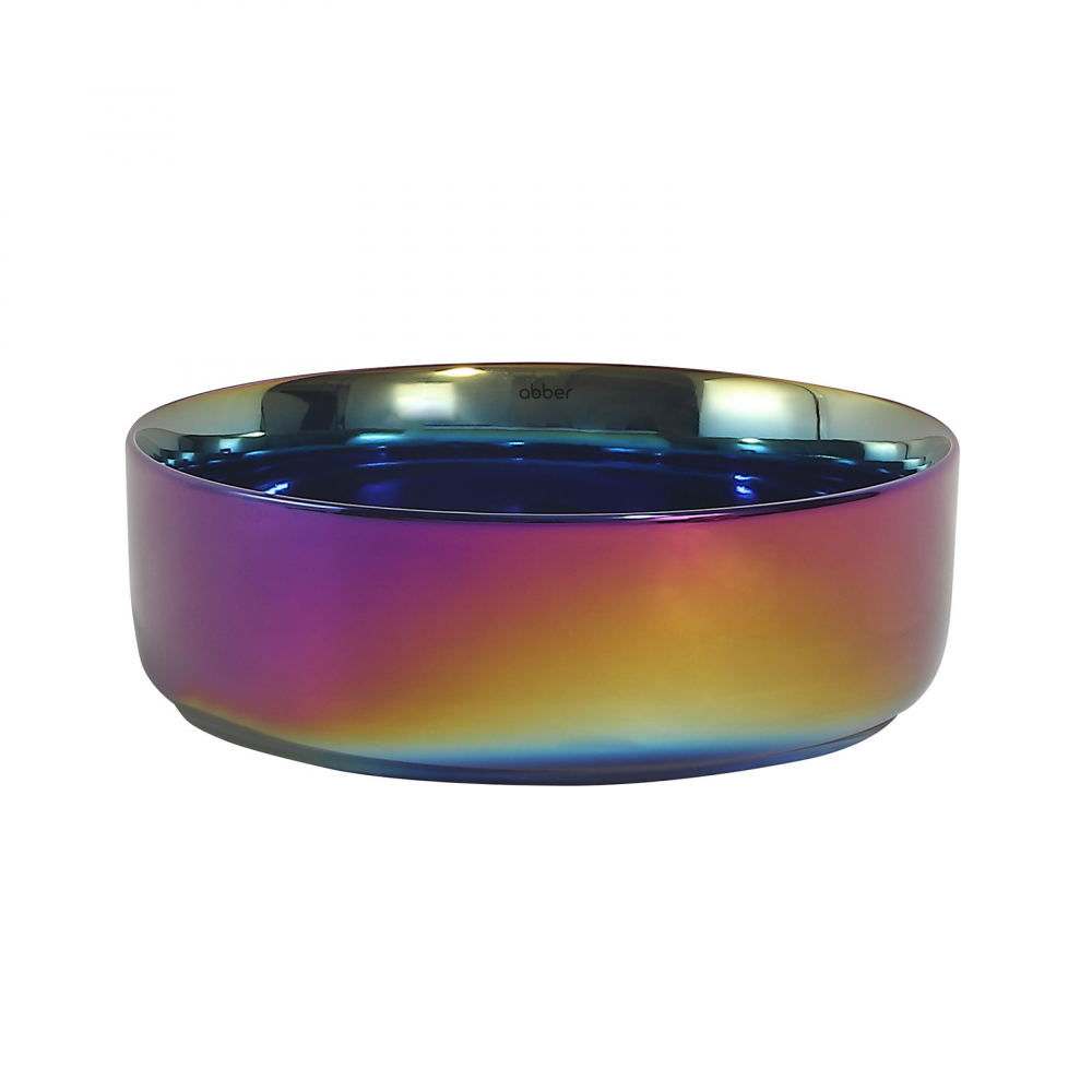 Abber Bequem Раковина накладная круглая 36x36x12h см, цвет: хамелеон AC2108Regen