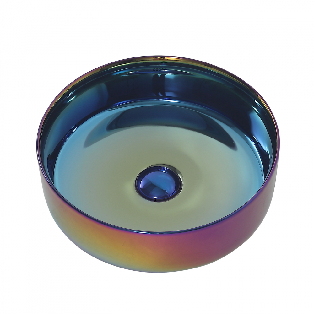 Abber Bequem Раковина накладная круглая 36x36x12h см, цвет: хамелеон AC2108Regen