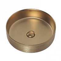 Abber Bequem Раковина накладная круглая 40x40x12h см, цвет: золото матовое AC2109BGM