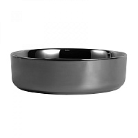 Abber Bequem Раковина накладная круглая 40x40x12h см, цвет: серебро AC2109GS