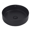 Abber Bequem Раковина накладная круглая 40x40x12h см, цвет: черный матовый AC2109MB
