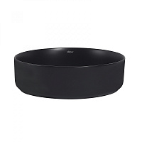 Abber Bequem Раковина накладная круглая 40x40x12h см, цвет: черный матовый AC2109MB