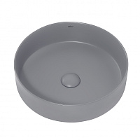 Abber Bequem Раковина накладная круглая 40x40x12h см, цвет: серый матовый AC2109MG
