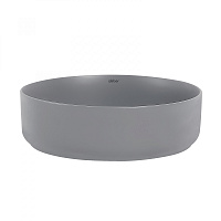 Abber Bequem Раковина накладная круглая 40x40x12h см, цвет: серый матовый AC2109MG