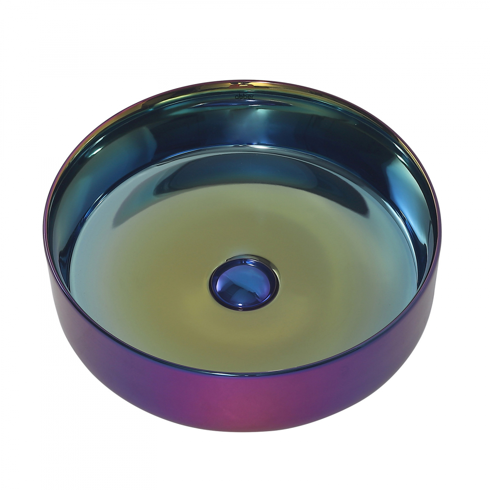 Abber Bequem Раковина накладная круглая 40x40x12h см, цвет: хамелеон AC2109Regen