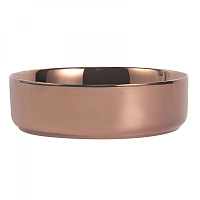 Abber Bequem Раковина накладная круглая 40x40x12h см, цвет: розовое золото AC2109RG