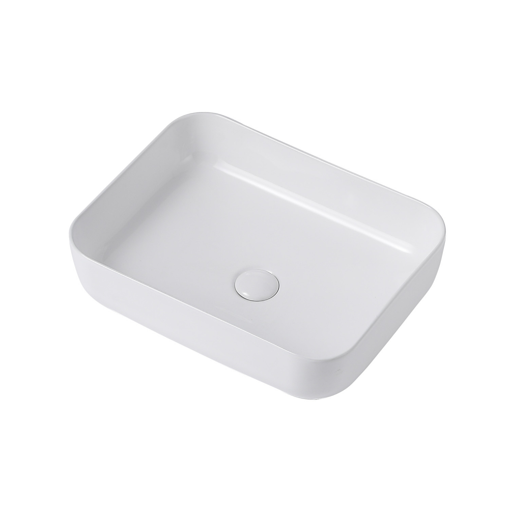 Abber Rechteck Раковина накладная прямоугольная 50x39x14h см, цвет: белый AC2202