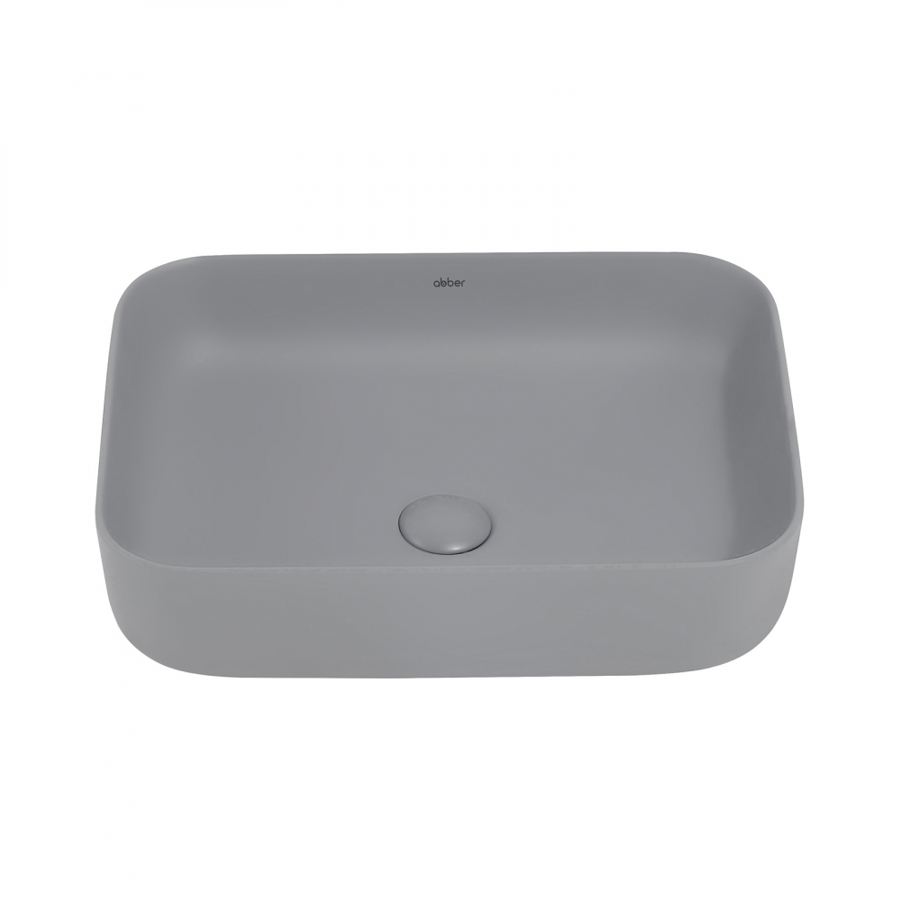 Abber Rechteck Раковина накладная прямоугольная 50x39x14h см, цвет: серый матовый AC2202MG