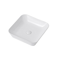 Abber Rechteck Раковина накладная квадратная 43x43x11h см, цвет: белый AC2205