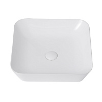 Abber Rechteck Раковина накладная квадратная 43x43x11h см, цвет: белый AC2205