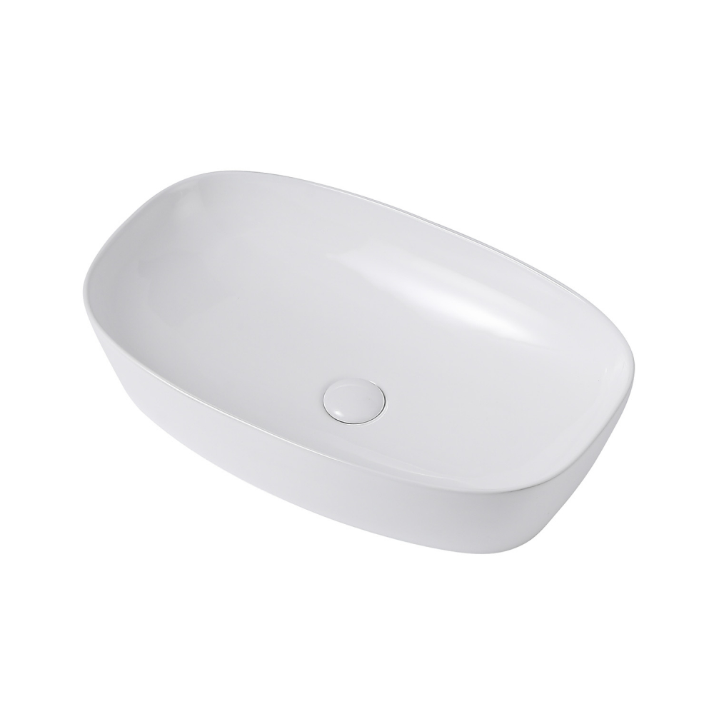 Abber Rechteck Раковина накладная прямоугольная 60,5x39x14h см, цвет: белый AC2206