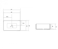 Abber Rechteck Раковина накладная прямоугольная 51x34,5x11h см, цвет: белый AC2207