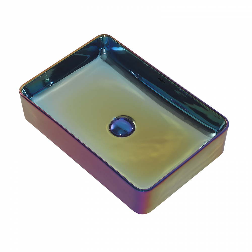Abber Rechteck Раковина накладная прямоугольная 51x34,5x11h см, цвет: хамелеон AC2207Regen