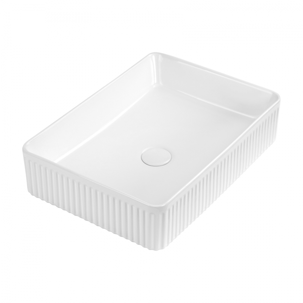 Abber Rechteck Раковина накладная прямоугольная 51x37x12h см, цвет: белый AC2216