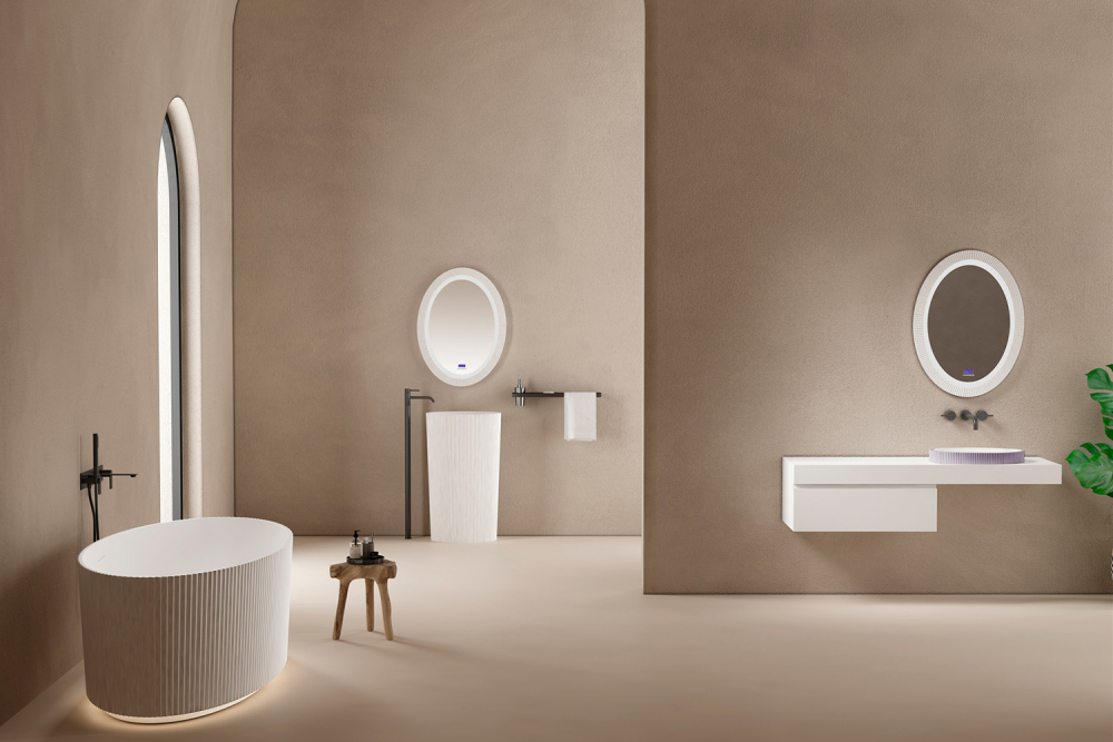 Abber Stein Раковина накладная овальная 50x32x6h см, цвет: фиолетовый AS2603Violett