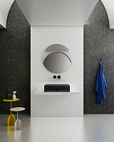 Abber Kristall Раковина накладная прозрачная прямоугольная 60x40x15h см, цвет: черный AT2803Onyx