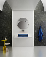 Abber Kristall Раковина накладная прозрачная прямоугольная 60x40x15h см, цвет: синий AT2803Saphir