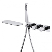 Abber Rund Смеситель для ванны каскадный встраиваемый на 2 отверстия, с внутренней частью цвет: хром AF8731