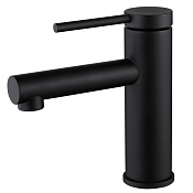Abber Emotion Смеситель для раковины на 1 отверстие, излив 12,5 см, цвет: черный матовый AF8810B