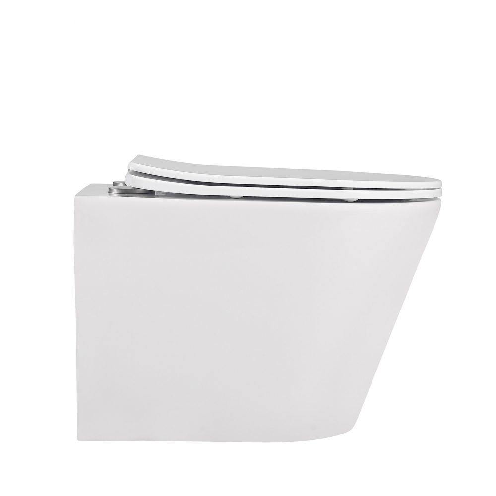 Abber Bequem Унитаз подвесной, безободковый 36x49x36h см, цвет: белый матовый AC1102MW