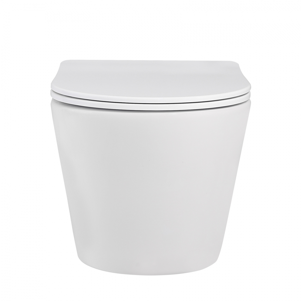 Abber Bequem Унитаз подвесной, безободковый 36x49x36h см, цвет: белый матовый AC1102MW