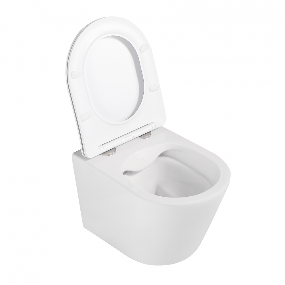 Abber Bequem Унитаз подвесной, безободковый 36x49x36h см, цвет: белый матовый AC1102MW