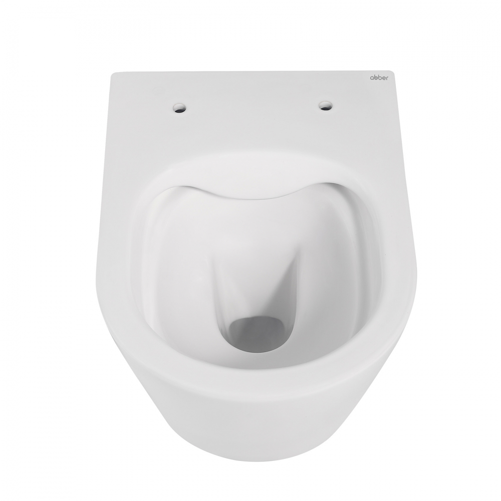 Abber Bequem Унитаз подвесной, безободковый 36x49x36h см, цвет: белый матовый AC1102MW