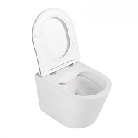 Abber Bequem Унитаз подвесной, безободковый 36x49x36h см, цвет: белый матовый AC1102MW