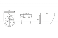 Abber Bequem Биде подвесное 37x48x32,5h см, цвет: черный матовый AC1150MB