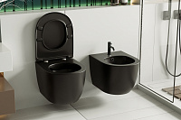 Abber Bequem Биде подвесное 37x48x32,5h см, цвет: черный матовый AC1150MB