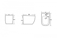 Abber Bequem Биде напольное 36x56x41h см, цвет: белый AC1152