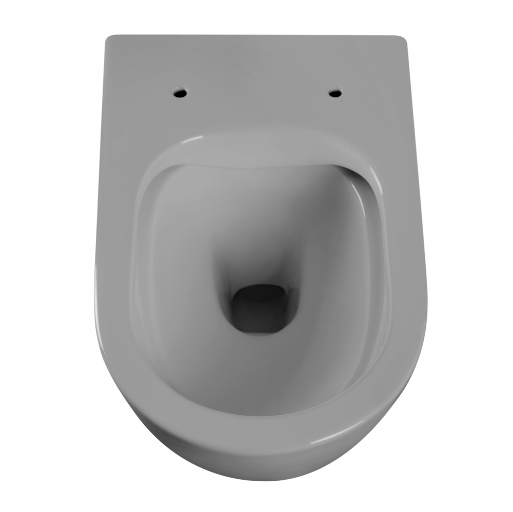 Abber Bequem Унитаз подвесной, безободковый 36x55x36h см, цвет: серый матовый AC1103MG