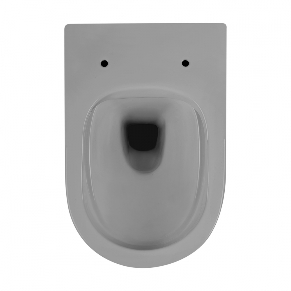 Abber Bequem Унитаз подвесной, безободковый 36x55x36h см, цвет: серый матовый AC1103MG