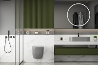 Abber Bequem Унитаз подвесной, безободковый 36x55x36h см, цвет: серый матовый AC1103MG