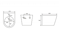 Abber Bequem Биде подвесное 37x48x32,5h см, цвет: белый AC1151
