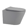 Abber Bequem Унитаз подвесной, безободковый 36x49x36h см, цвет: серый матовый AC1102MG