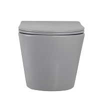 Abber Bequem Унитаз подвесной, безободковый 36x49x36h см, цвет: серый матовый AC1102MG