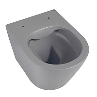 Abber Bequem Унитаз подвесной, безободковый 36x49x36h см, цвет: серый матовый AC1102MG
