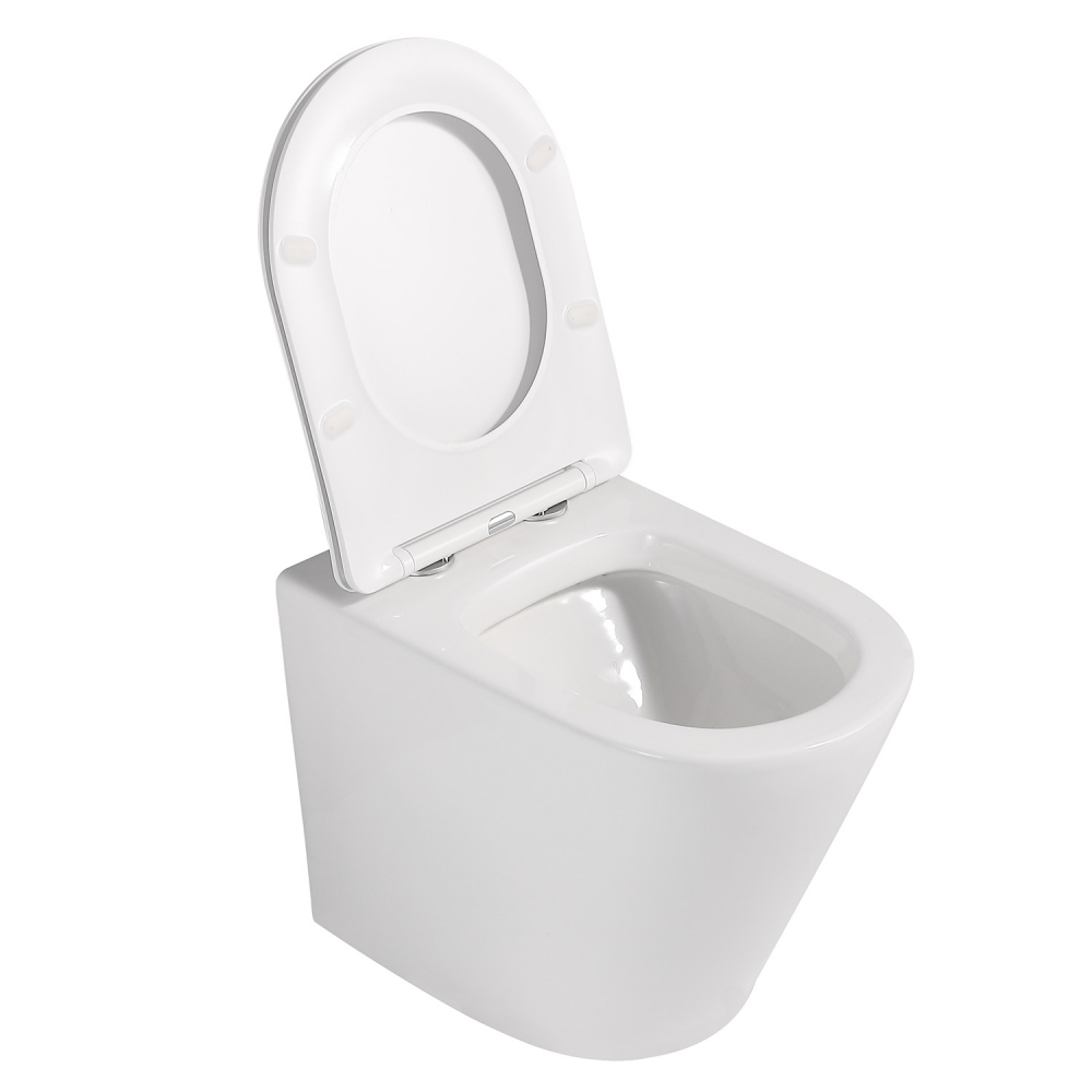 Abber Bequem Унитаз приставной, безободковый 36x56x42h см, цвет: белый AC1113