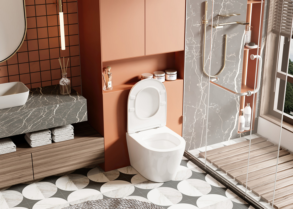 Abber Bequem Унитаз приставной, безободковый 36x56x42h см, цвет: белый AC1113