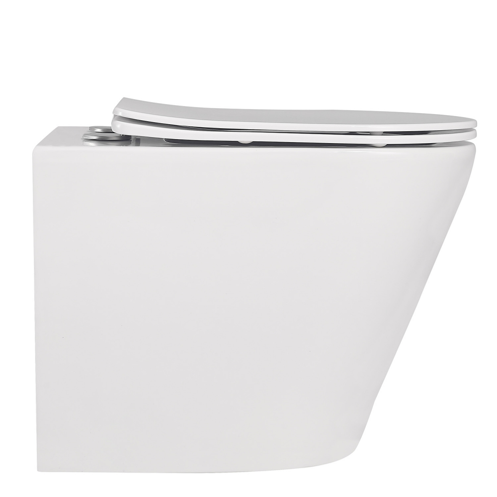 Abber Bequem Унитаз приставной, безободковый 36x56x42h см, цвет: белый AC1113