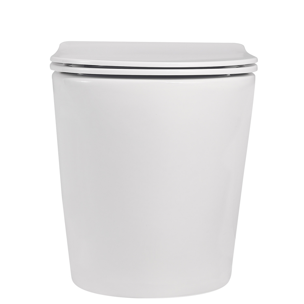 Abber Bequem Унитаз приставной, безободковый 36x56x42h см, цвет: белый AC1113