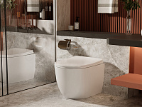 Abber Bequem Унитаз приставной, безободковый 36x56x42h см, цвет: белый AC1111