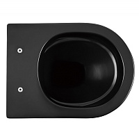 Abber Bequem Унитаз подвесной, безободковый 37x56x40h см, цвет: черный матовый AC1103MB