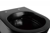 Abber Bequem Унитаз подвесной, безободковый 37x56x40h см, цвет: черный матовый AC1103MB