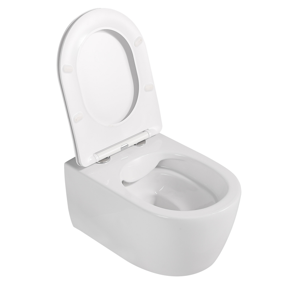 Abber Bequem Унитаз подвесной, безободковый 36x53x34h см, цвет: белый AC1104