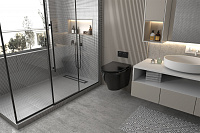 Abber Bequem Унитаз подвесной, безободковый 37x48x37h см, цвет: черный матовый AC1102MB