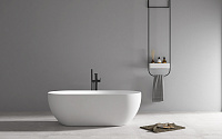Abber Акриловая ванна отдельностоящая овальная 172x79x58h см, цвет: белый матовый AB9241MW