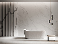 Abber Акриловая ванна отдельностоящая овальная 170x80x73h см, цвет: белый матовый AB9445MW